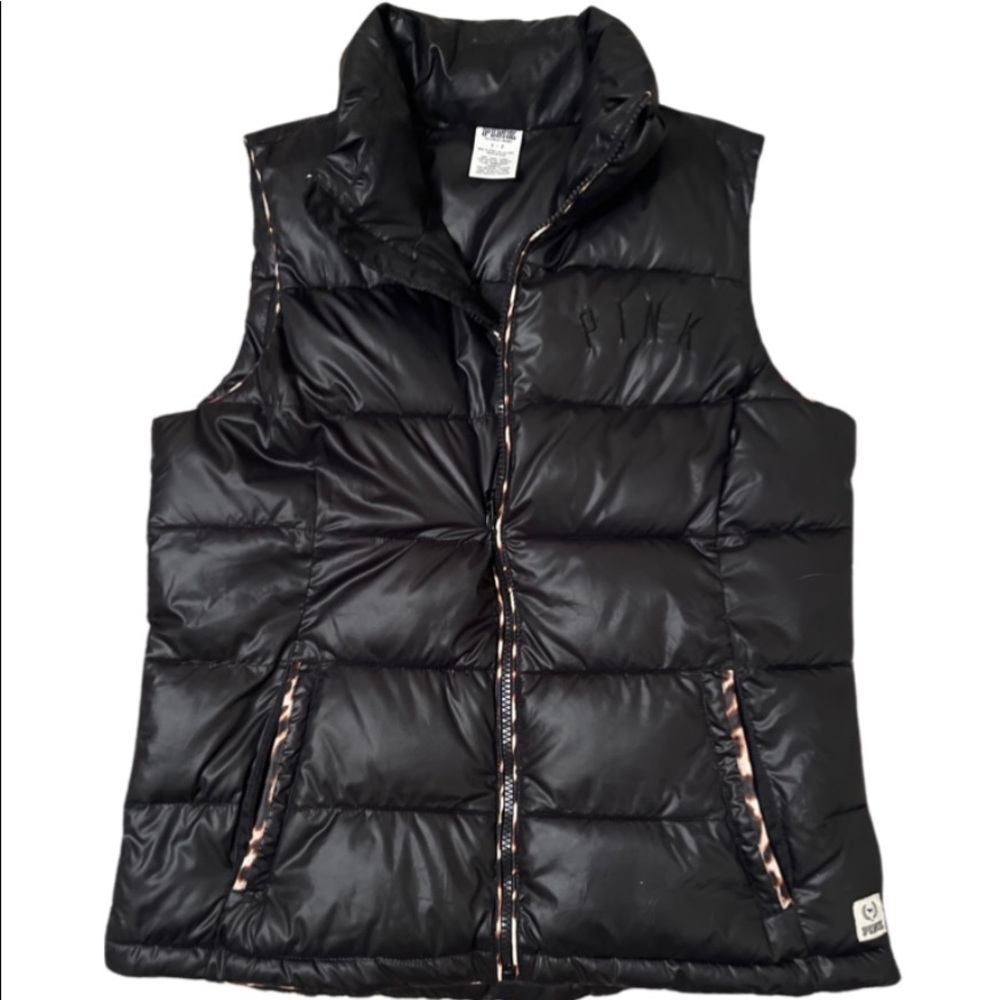PINK | Puffer Vest w/ Cheetah Detail - Hot Item!